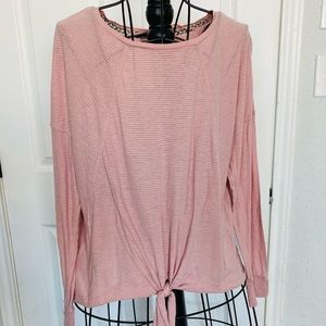 Prana pink knit top